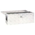 vidaXL Úložný box strieborný 60x23,5x23 cm hliník