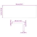 vidaXL Okenný parapet 2 ks 70x30x2 cm neošetrený dubový masív