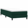vidaXL Box Spring Posteľ bez matraca Tmavo zelená 80x210 cm Zamat