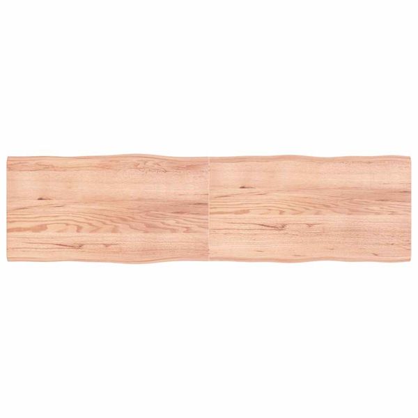 vidaXL Stolová doska svetlohnedá 220x60x(2-4)cm ošetrený masív hrany