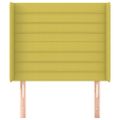 vidaXL Čelo postele so záhybmi zelené 83x16x118/128 cm látka