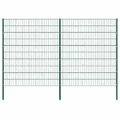 vidaXL Plotový panel so stĺpikmi, železný 349x200 cm, zelený