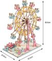Woodcraft Drevené 3D puzzle Ruské koleso pastelové