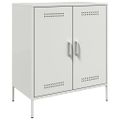 vidaXL Komoda biela 68x39x79 cm oceľ