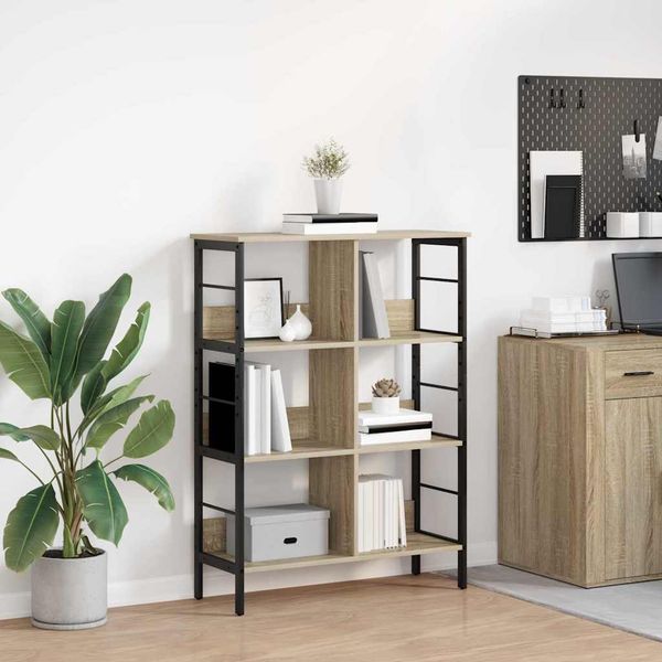 vidaXL Regál na knihy Sonoma dub 82 x 32 x 112 cm Kompozitné drevo