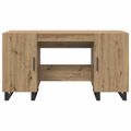 vidaXL Stôl dub artisan Kompozitné drevo 140 x 50 x 75 cm