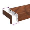 vidaXL Parapetné dosky Hnedé drevo 100 x 15 x 4,5 cm PVC