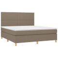 vidaXL Posteľný rám boxspring s matracom sivohned 160x200 cm látka