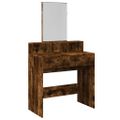 vidaXL Toaletný stolík so zrkadlom dymový dub 80x41x144,5 cm