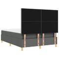 vidaXL Posteľ s pružinovým rámom Tmavo šedá 140 x 200 cm látka