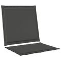 vidaXL Sedadlové a zadné vankúše Polyester Antracitová 47 x 45 x 2 cm