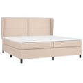 vidaXL Boxspring posteľ s matracom kapučínová 200x200 cm umelá koža