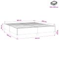 vidaXL Posteľ bez matraca svetlosivá 160x200 cm zamat