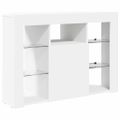 vidaXL Rohový LED TV kabinet 100x40x68cm Biela Kompozitné drevo