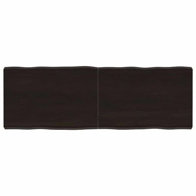 vidaXL Stolová doska tmavohnedá 120x40x(2-6)cm ošetrený masív hrany