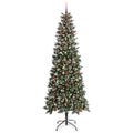 vidaXL Umelý vianočný stromček Zelená 240 cm PVC, plast a oceľ
