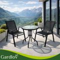 Balkónový set stôl + 2 stoličky čierny Gardlov 27568 Balkonový set stůl + 2 židle černý Gardlov 27568