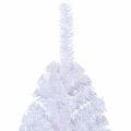 vidaXL Umelý vianočný stromček Biela 240 cm PVC a oceľ