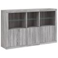vidaXL Komoda s LED svetlami sivá sonoma 162x37x100 cm