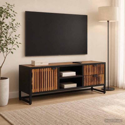 vidaXL TV skrinka so zásuvkou s úložiskom s dverami 105 x 30 x 40 cm