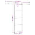 vidaXL Posuvné dvere s kovaním čierne 76x205 cm ESG sklo