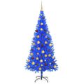 vidaXL Vianočný stromček Modrá 180 cm PVC