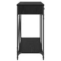vidaXL Konzolový stôl Čierny dub 100 x 39 x 78,5 cm Kompozitné drevo