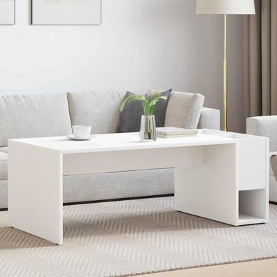 vidaXL Konferenčný stolík Biela 101,5 x 50 x 37 cm Kompozitné drevo