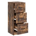 vidaXL Zásuvkový kabinet Dymový dub 33 x 34,5 x 87 cm Kompozitné drevo