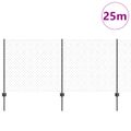 vidaXL Sieťový plot s stĺpom 25 x 1 m PVC potiahnutá oceľ Sivá