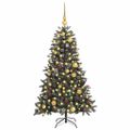 vidaXL Umelý vianočný stromček Zelená 120 cm PVC, plast a oceľ