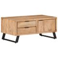 vidaXL Konferenčný stolík 90x50x40cm akáciový masív prírodné hrany