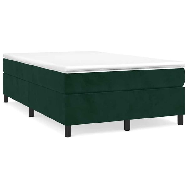 vidaXL Boxspring posteľ s matracom, tmavozelená 120x190cm, zamat