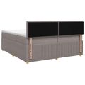 vidaXL Posteľ boxspring s matracom Sivohnedá 200 x 200 cm Látka
