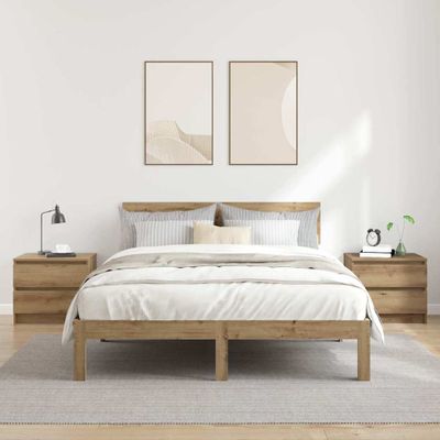 vidaXL Nočné stolíky 2 ks dub artisan 50x40x43,5 cm kompozitné drevo