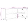 vidaXL TV skrinka s kolieskami sivá sonoma 90x35x35cm spracované drevo