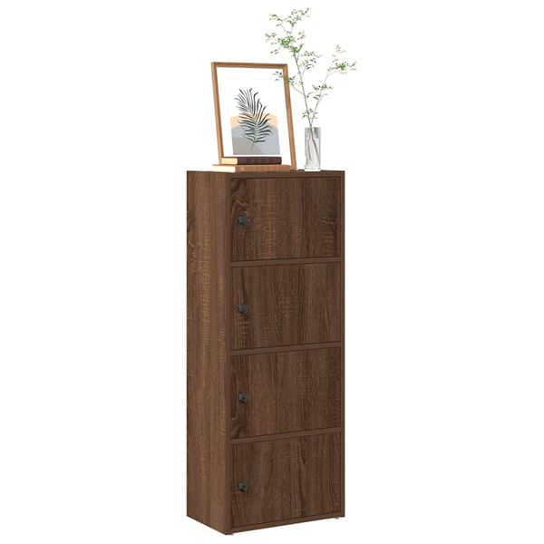 vidaXL Knižnica hnedý dub 40x24x102 cm kompozitné drevo