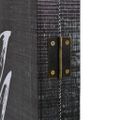 vidaXL Skladací paraván 228x170 cm, potlač s pierkami, čierno-biely