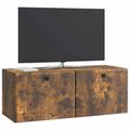 vidaXL Nástenná TV skrinka 78,5 x 31 x 30 cm Dymový dub