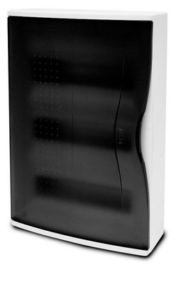 Rozvádzač NUOVA 3636 IP40, 36mod., na omietku, priehľ. dvere, 460x310x110mm