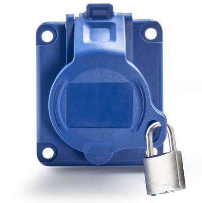 Zásuvka vestav. zámknutá 23M238L IP44-54/230V/16A/3P 6h, šikmá 10°, mikrospínač - SpeedPRO