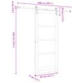 vidaXL Posuvné dvere ORKDAL 83 x 202 cm Borovicový masív