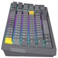 Endorfy mechanická klávesnica Celeris 1800 / BT / USB / bezdrôtová / MacOS kompatibilná / sidetune / US layout Klávesnica, herná, bezdrôtová, mechanická, Endorfy Yellow by Gateron, US layout, ARGB, sivá