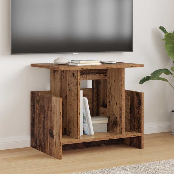 vidaXL TV stolík Staré drevo 50 x 35 x 45 cm Kompozitné drevo