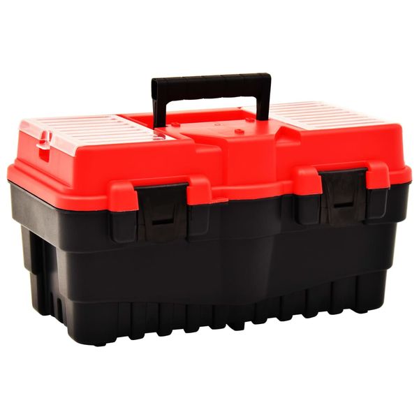 vidaXL Skrinka na náradie plastová 462x256x242 mm červená