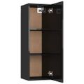 vidaXL TV skrinky 2 ks, lesklé čierne 30,5x30x90 cm, kompozitné drevo