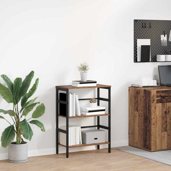 vidaXL Regál na knihy Staré drevo 60 x 29,5 x 81 cm Kompozitné drevo
