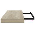 vidaXL Plávajúce nástenné police 2 ks, dubové 60x23,5x3,8 cm, MDF