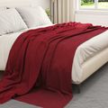 vidaXL Deky Bordeaux červená 240 x 220 cm 0.74 kg Flís