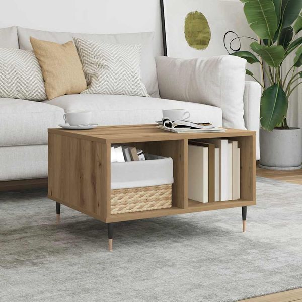 vidaXL Konferenčný stolík dub artisan 60x50x36,5 cm spracované drevo